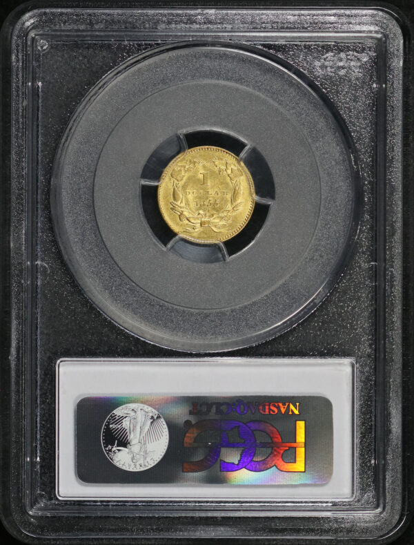 Reverse of this 1855 Gold Dollar PCGS AU-55