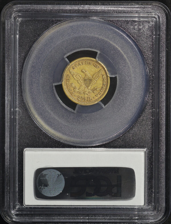 Reverse of this 1882 Liberty Head $2.5 PCGS AU-53