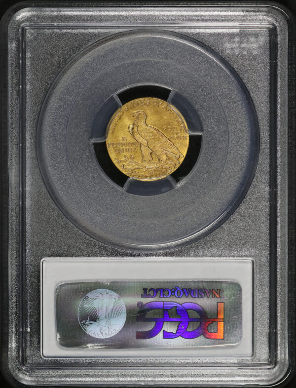 Reverse of this 1910 Indian $2.5 PCGS MS-63