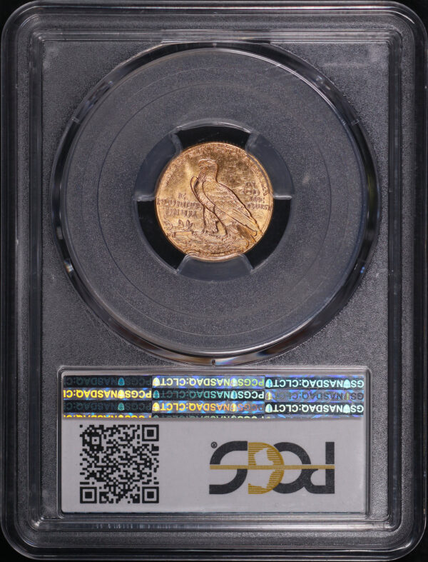 Reverse of this 1914-D Indian $2.5 PCGS MS-63