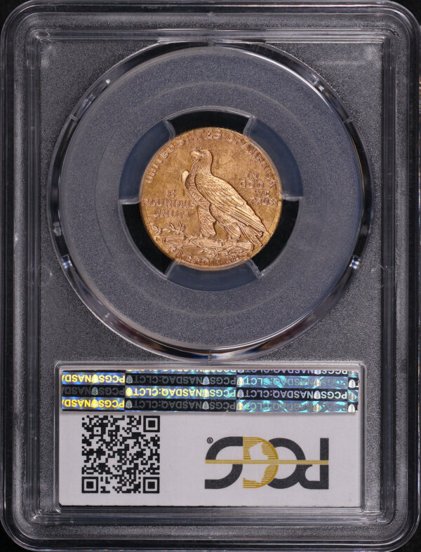 Reverse of this 1909-D Indian $5 PCGS MS-63