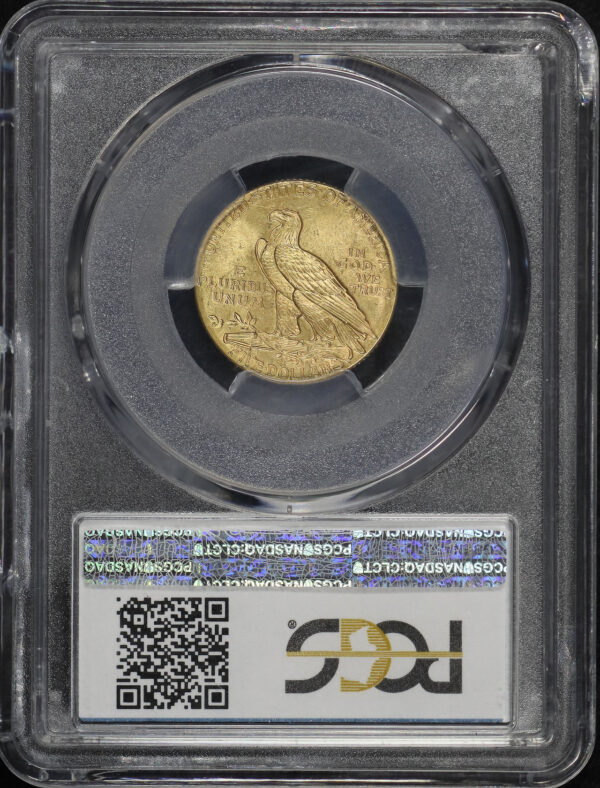 Reverse of this 1913 Indian $5 PCGS MS-64 CAC