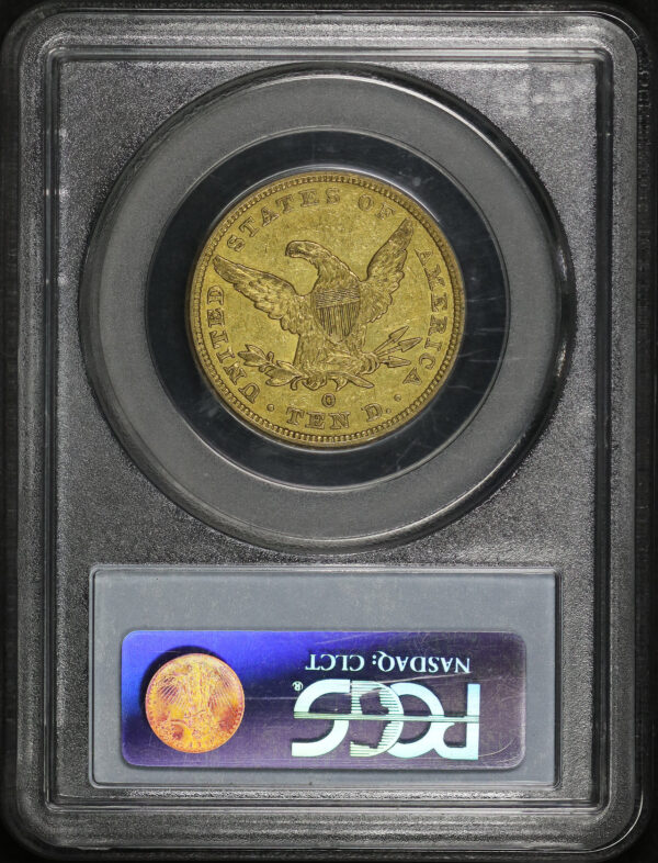 Reverse of this 1844-O Liberty Head $10 PCGS AU-50 CAC