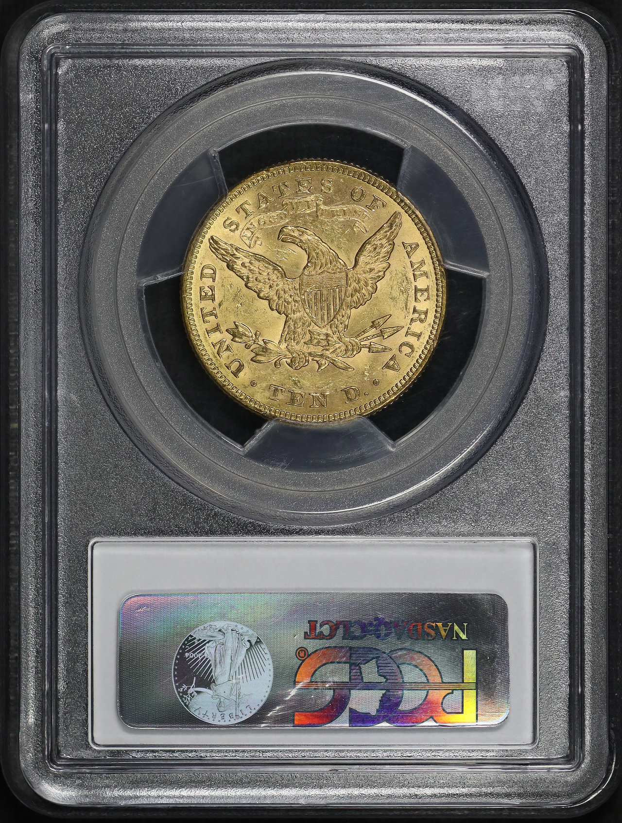 Reverse of this 1880 Liberty Head $10 PCGS MS-61