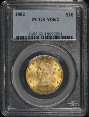 Obverse of this 1882 Liberty Head $10 PCGS MS-62