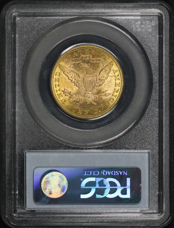 Reverse of this 1882 Liberty Head $10 PCGS MS-62