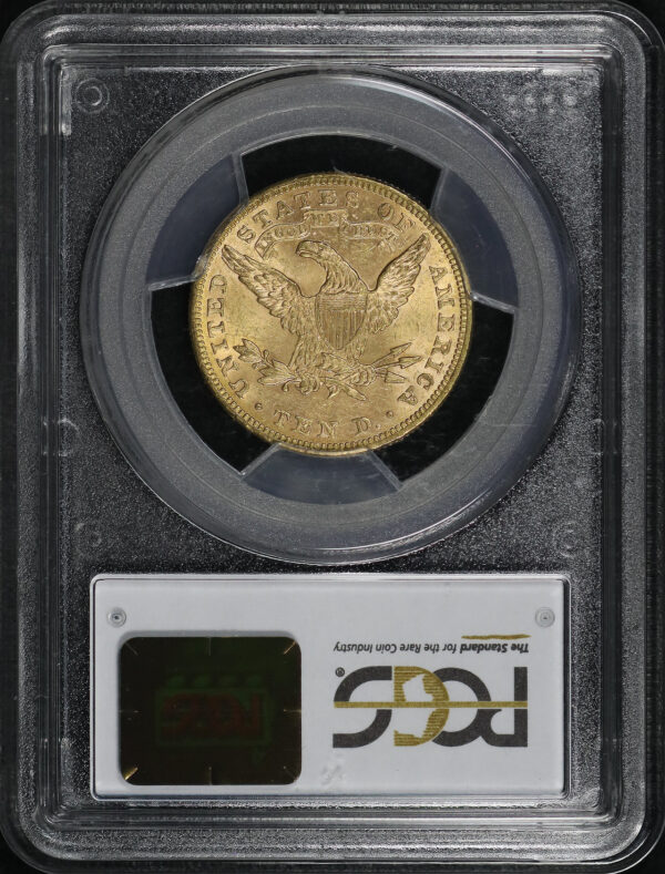 Reverse of this 1892 Liberty Head $10 PCGS MS-62