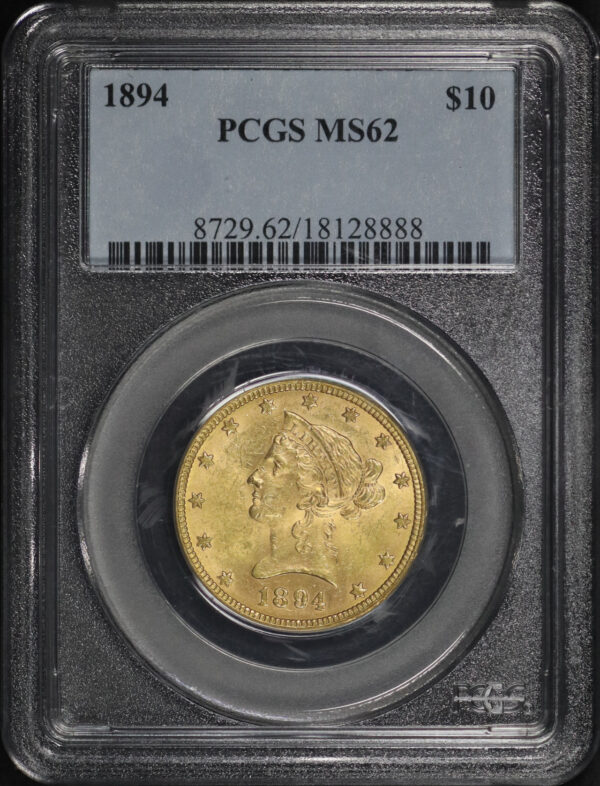 Obverse of this 1894 Liberty Head $10 PCGS MS-62