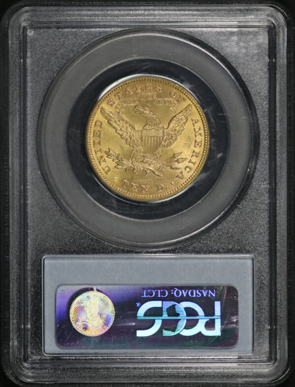 Reverse of this 1894 Liberty Head $10 PCGS MS-62