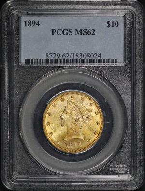 Obverse of this 1894 Liberty Head $10 PCGS MS-62