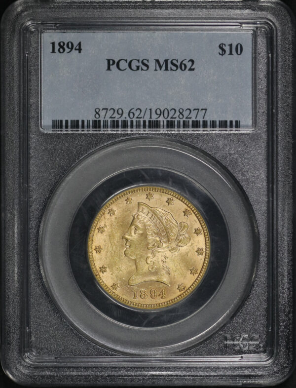 Obverse of this 1894 Liberty Head $10 PCGS MS-62