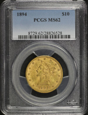 Obverse of this 1894 Liberty Head $10 PCGS MS-62