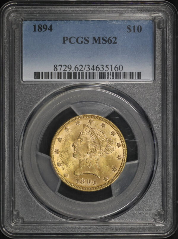 Obverse of this 1894 Liberty Head $10 PCGS MS-62