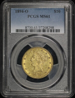 Obverse of this 1894-O Liberty Head $10 PCGS MS-61