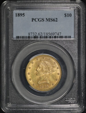 Obverse of this 1895 Liberty Head $10 PCGS MS-62