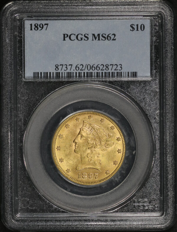 Obverse of this 1897 Liberty Head $10 PCGS MS-62