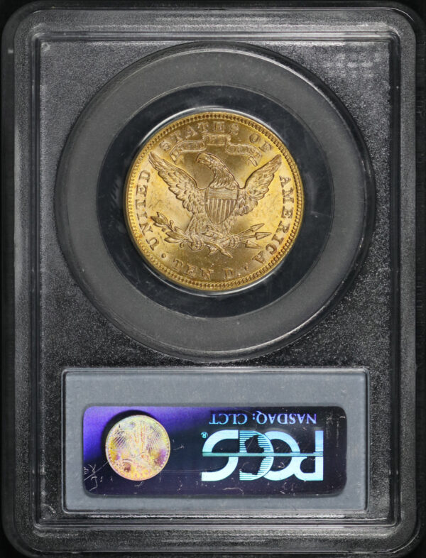 Reverse of this 1899 Liberty Head $10 PCGS MS-62