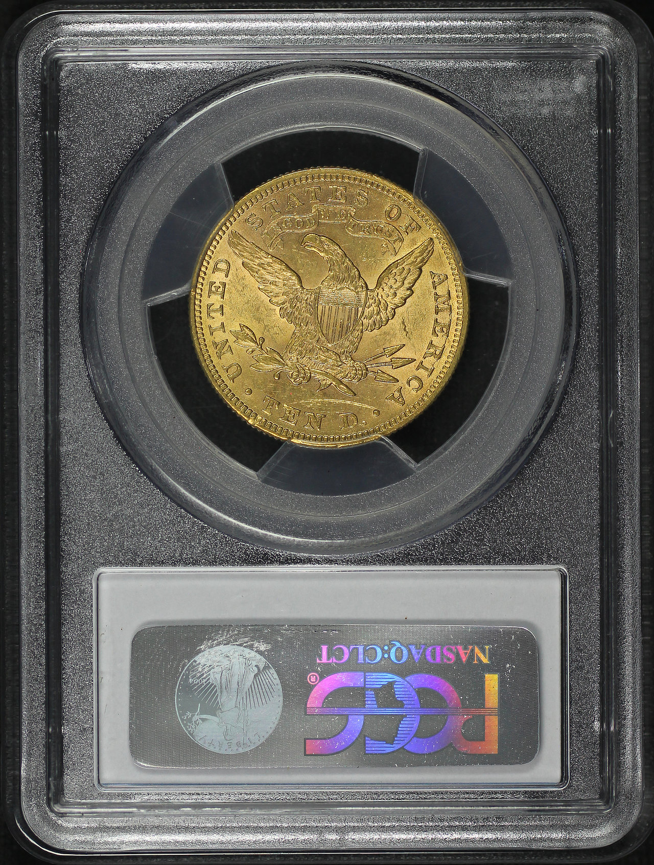 Reverse of this 1899 Liberty Head $10 PCGS MS-62