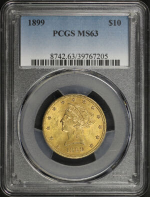 Obverse of this 1899 Liberty Head $10 PCGS MS-63