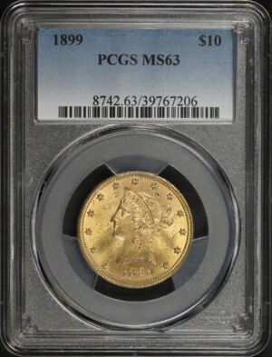 Obverse of this 1899 Liberty Head $10 PCGS MS-63