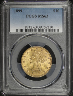 Obverse of this 1899 Liberty Head $10 PCGS MS-63