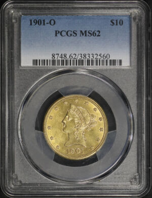 Obverse of this 1901-O Liberty Head $10 PCGS MS-62