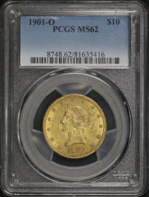 Obverse of this 1901-O Liberty Head $10 PCGS MS-62