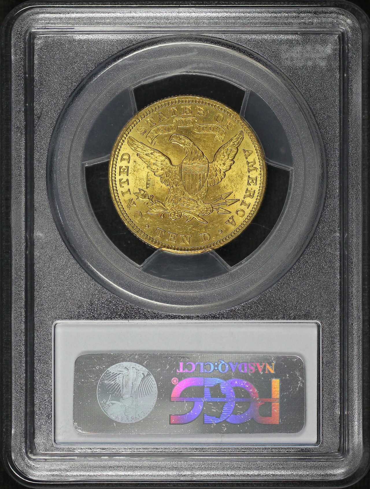 Reverse of this 1907 Liberty Head $10 PCGS MS-62