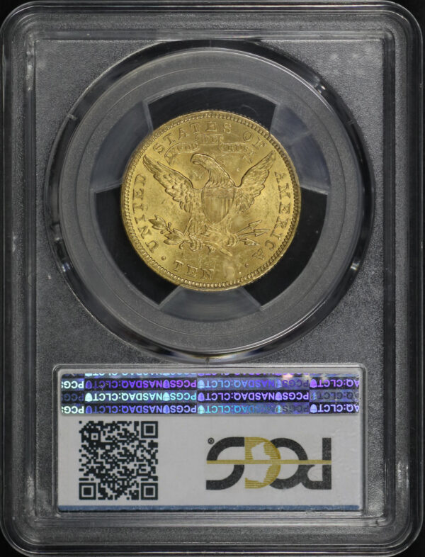 Reverse of this 1907 Liberty Head $10 PCGS MS-62