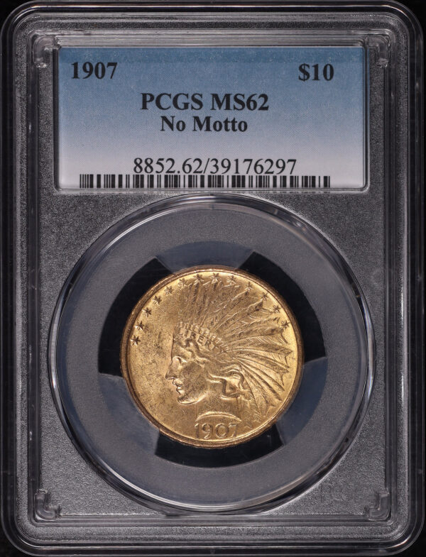 Obverse of this 1907 Indian $10 No Motto PCGS MS-62