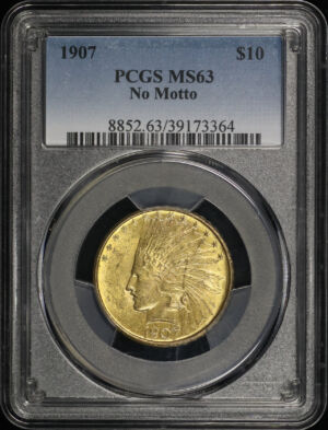 Obverse of this 1907 Indian $10 PCGS MS-63