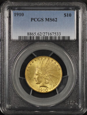 Obverse of this 1910 Indian $10 Motto PCGS MS-62