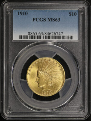 Obverse of this 1910 Indian $10 Motto PCGS MS-63