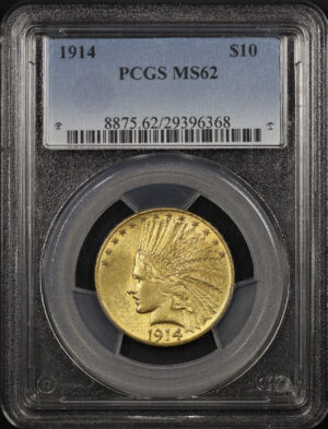 Obverse of this 1914 Indian $10 Motto PCGS MS-62