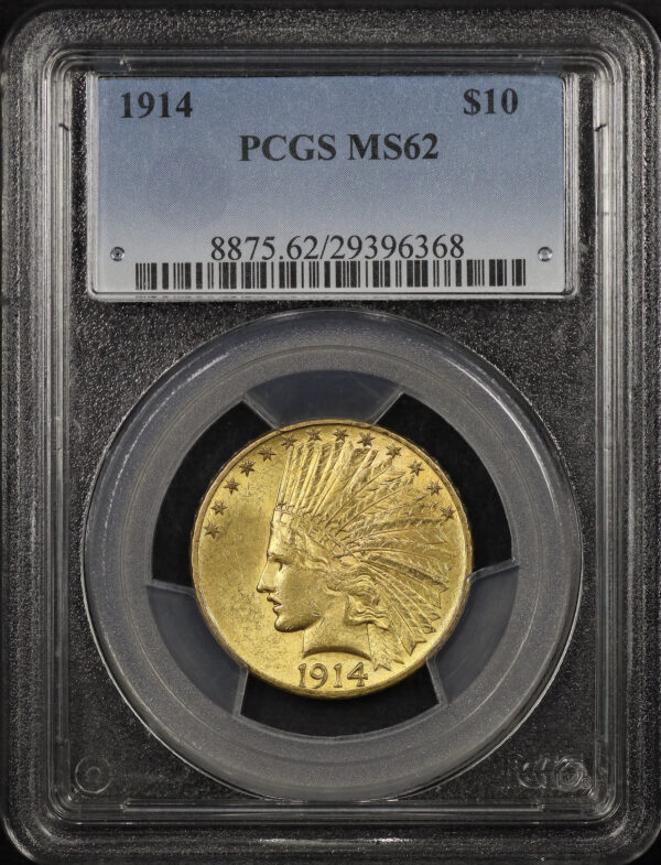 Obverse of this 1914 Indian $10 Motto PCGS MS-62