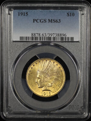 Obverse of this 1915 Indian $10 Motto PCGS MS-63
