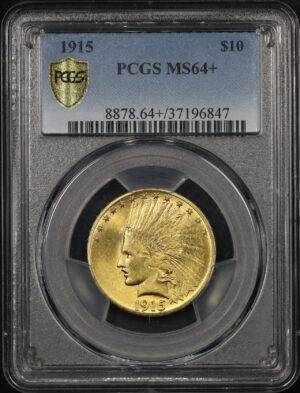 Obverse of this 1915 Indian $10 Motto PCGS MS-64+