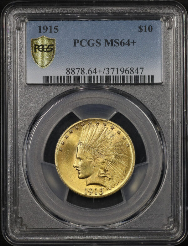 Obverse of this 1915 Indian $10 Motto PCGS MS-64+