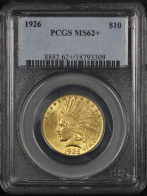 Obverse of this 1926 Indian $10 Motto PCGS MS-62+