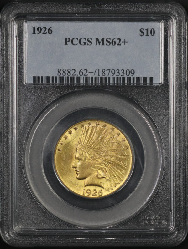 Obverse of this 1926 Indian $10 Motto PCGS MS-62+