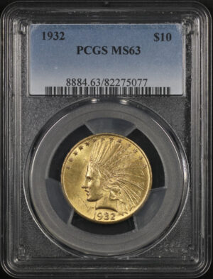 Obverse of this 1932 Indian $10 Motto PCGS MS-63
