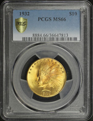 Obverse of this 1932 Indian $10 Motto PCGS MS-66