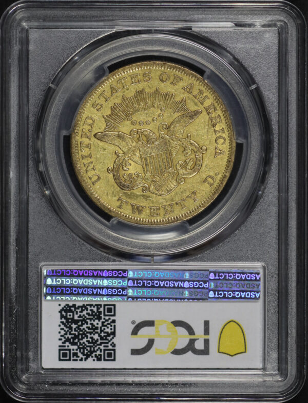 Reverse of this 1850 Liberty Head $20 Type 1 PCGS XF-40
