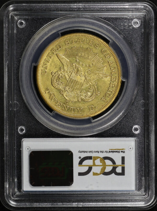 Reverse of this 1852-O Liberty Head $20 Type 1 PCGS AU-55