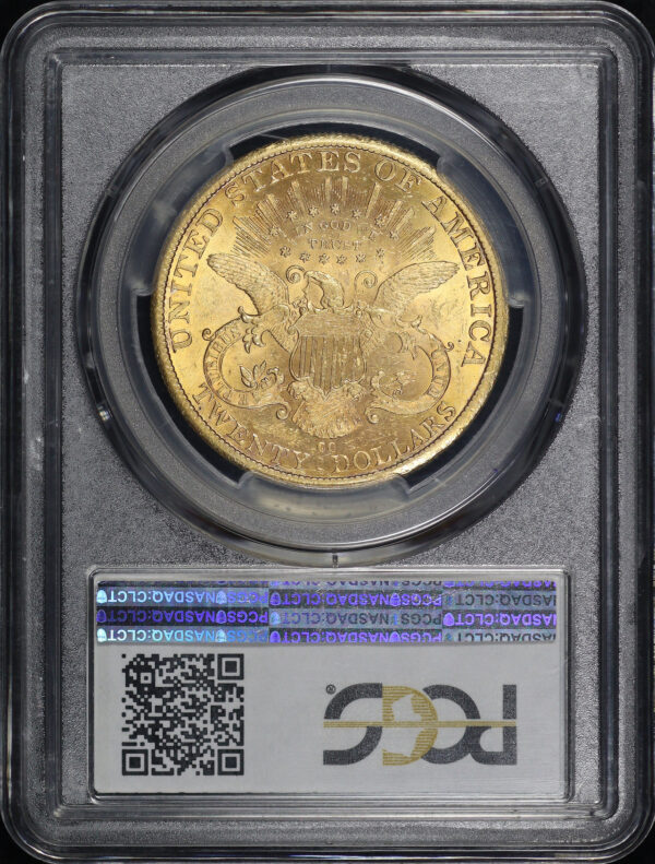 Reverse of this 1882-CC Liberty Head $20 Type 3 PCGS MS-60