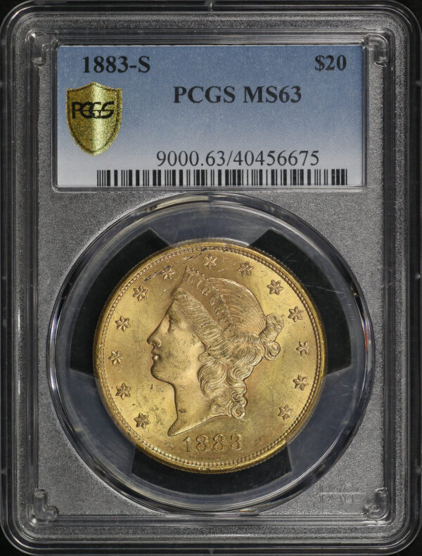 Obverse of this 1883-S Liberty Head $20 Type 3 PCGS MS-63