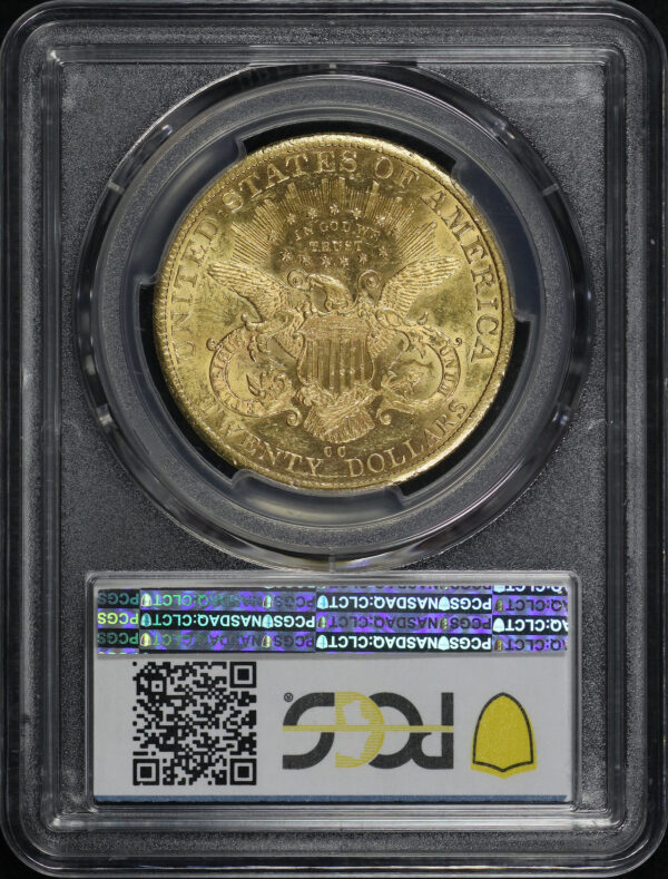 Reverse of this 1885-CC Liberty Head $20 Type 3 PCGS MS-61