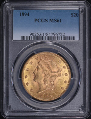 Obverse of this 1894 Liberty Head $20 Type 3 PCGS MS-61