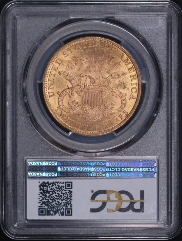 Reverse of this 1894 Liberty Head $20 Type 3 PCGS MS-61