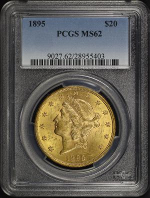Obverse of this 1895 Liberty Head $20 Type 3 PCGS MS-62